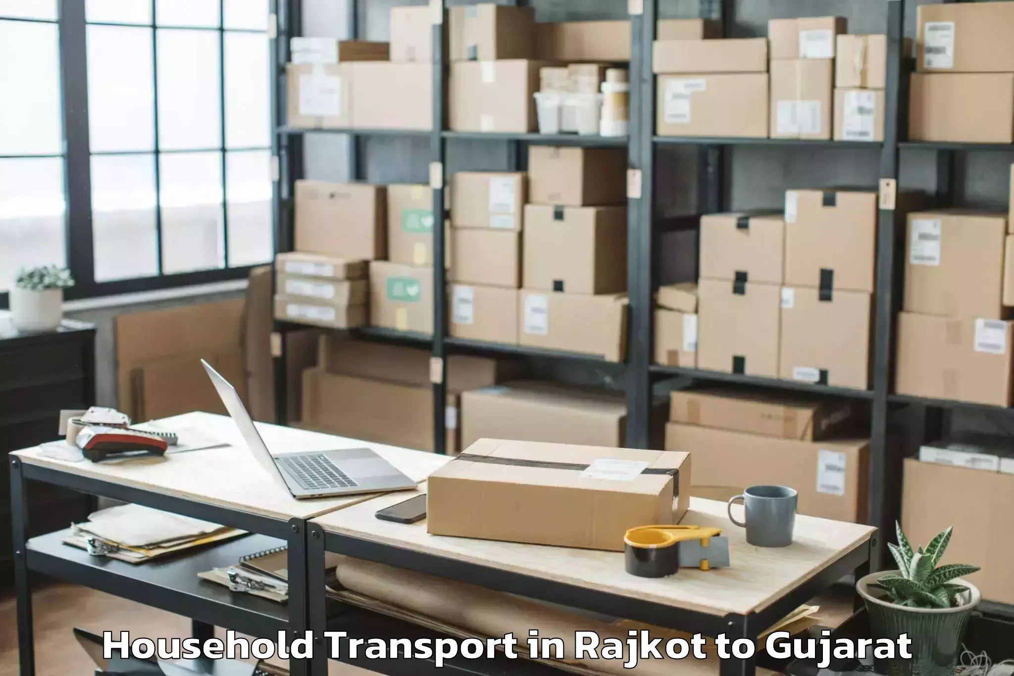 Easy Rajkot to Sankheda Household Transport Booking